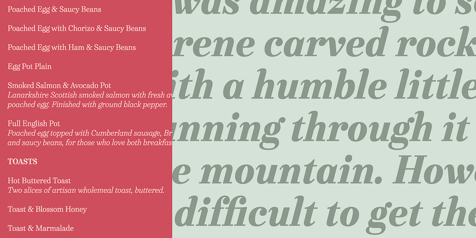 Displaying the beauty and characteristics of the Urge Text font family.