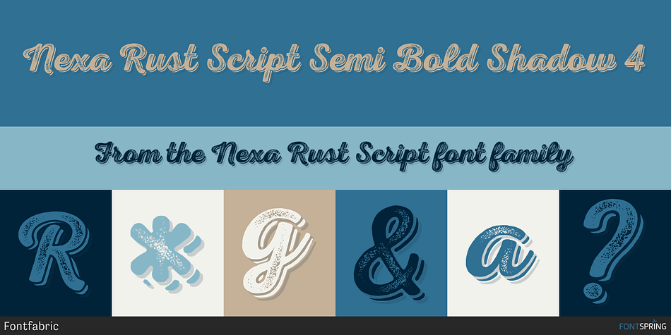 Nexa Rust Script Semi Bold Shadow 4 Font