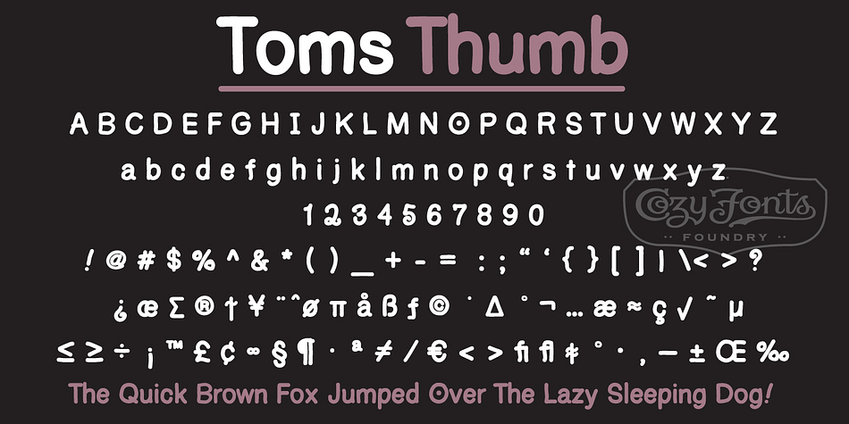 Emphasizing the popular Toms font family.