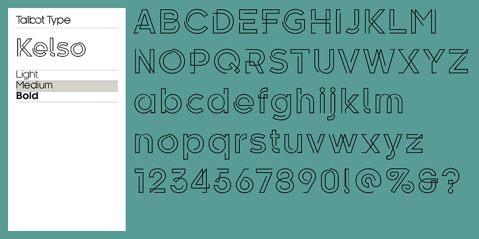 Displaying the beauty and characteristics of the Kelso font family.