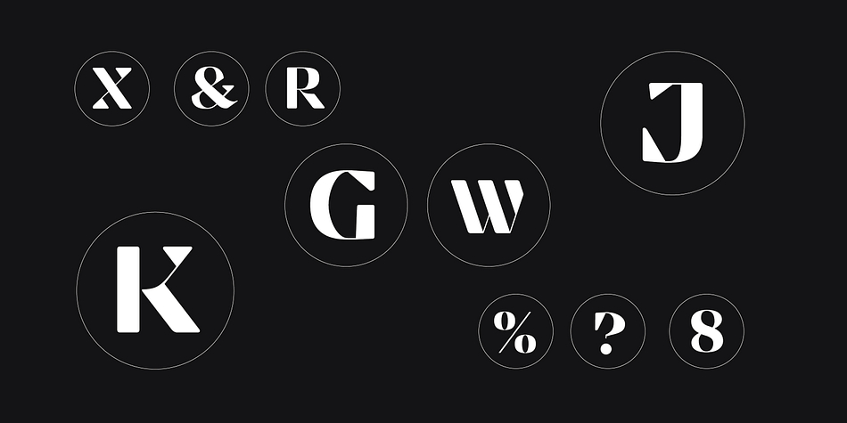 Findel Display font family sample image.
