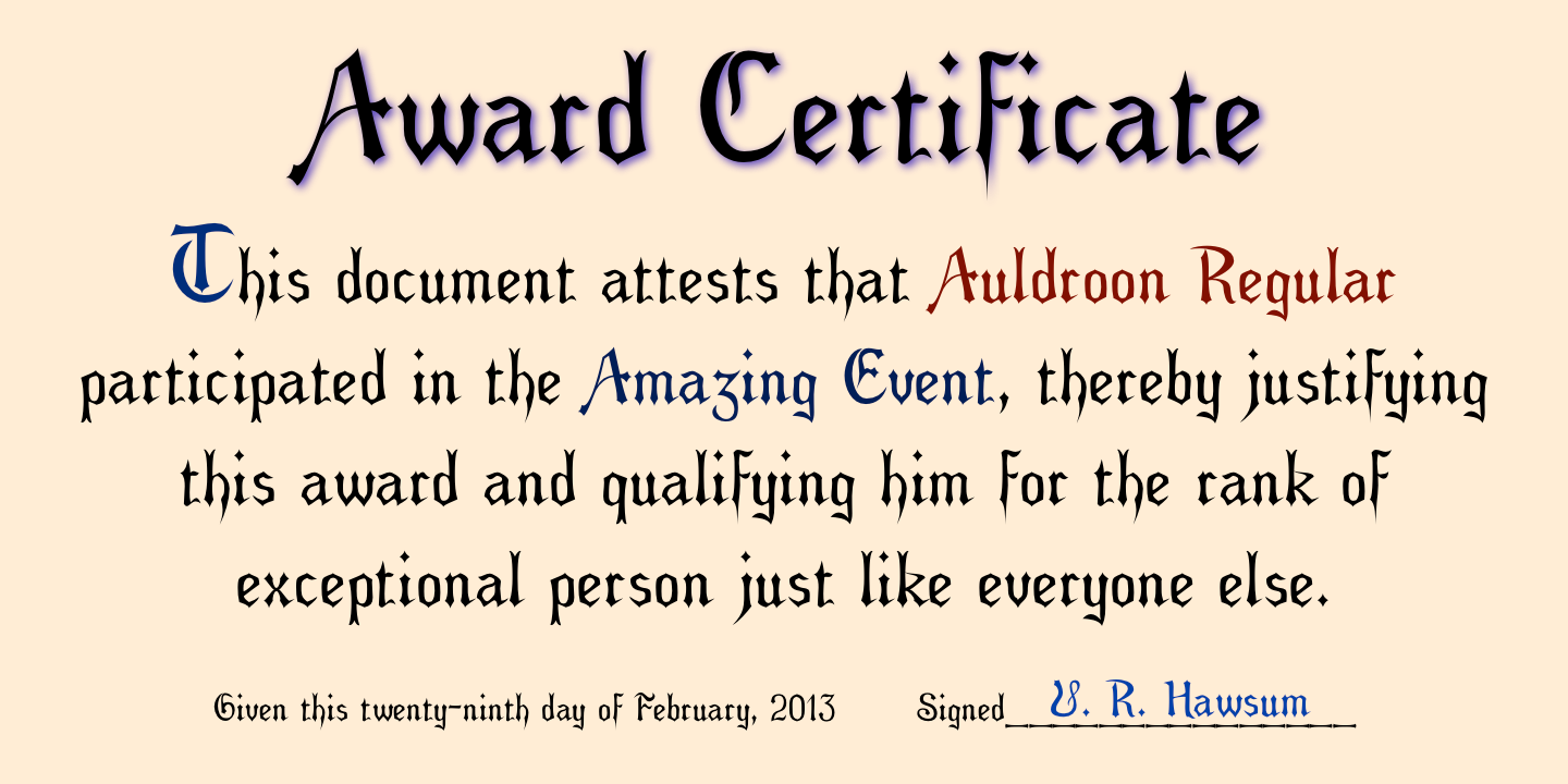 Auldroon Normal