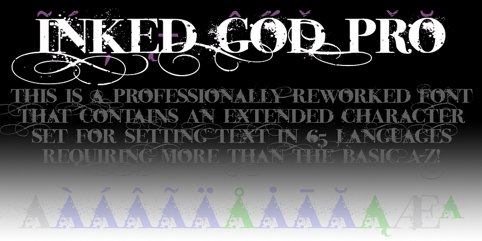 Inked God Pro is a  single  font family.
