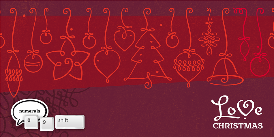 LoveChristmas font family sample image.