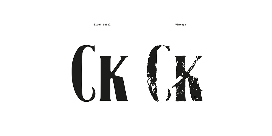 Black No. 7 font family sample image.