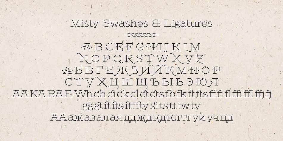 Highlighting the Misty font family.