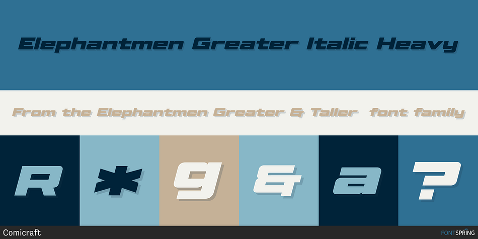 Elephantmen Greater Italic Heavy Font