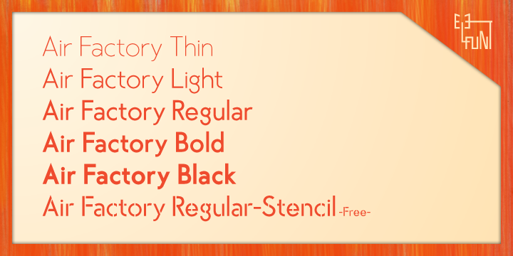 Highlighting the Air Factory font family.