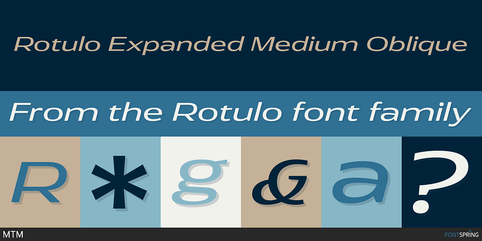Rotulo Expanded Medium Oblique Font