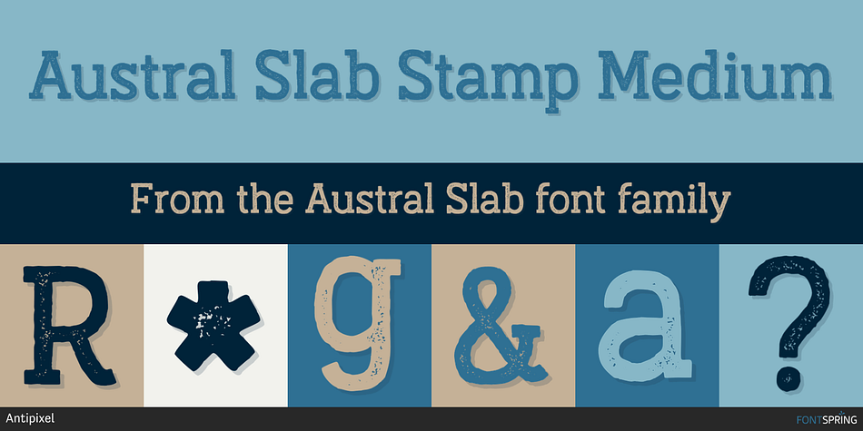 Austral Slab Stamp Medium Font