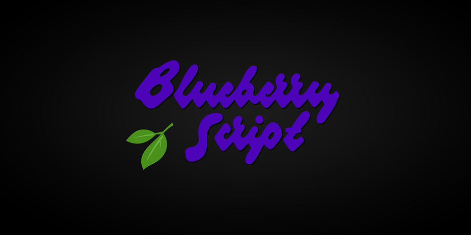 Blueberry Script is a bold and characteristic script typeface.