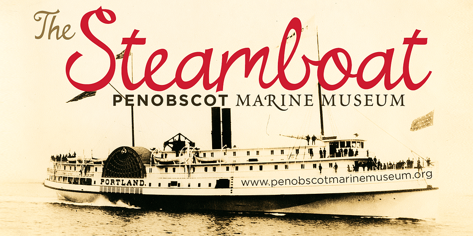 Highlighting the Steamboat font family.