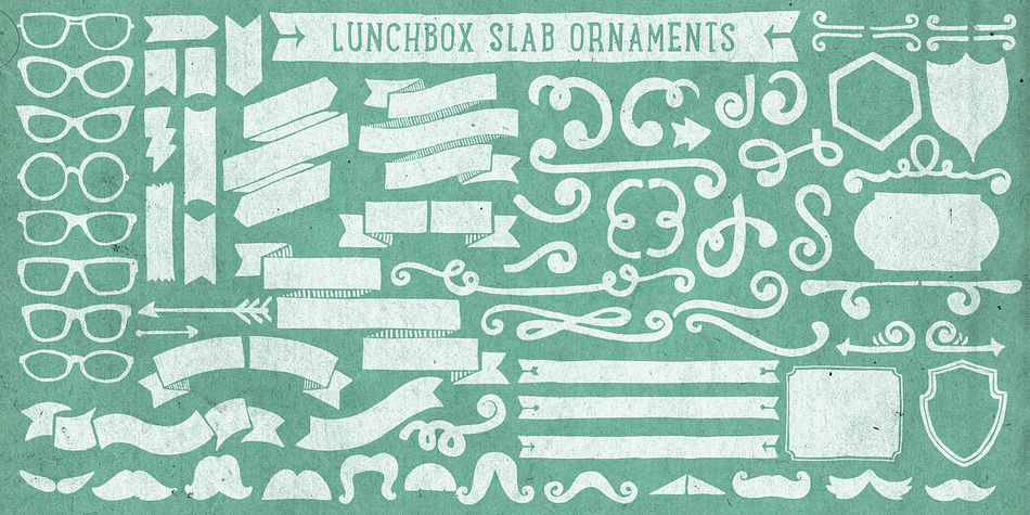 LunchBox Slab is a hand drawn and display slab font family.