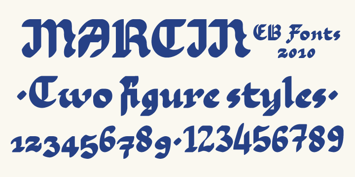 EB Martin is a  single  font family.