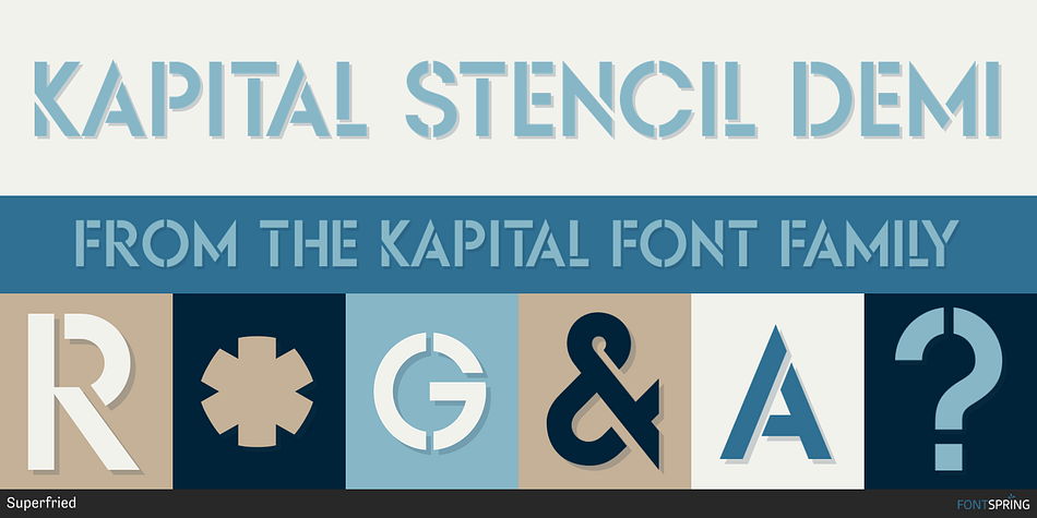 KAPITAL Stencil Demi Font