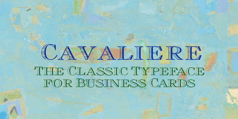 Displaying the beauty and characteristics of the Cavaliere font family.