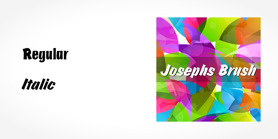 Highlighting the Josephs Brush Pro font family.
