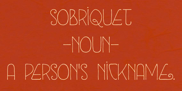 The font is a narrow, handmade typeface, in an art-deco-ish style.