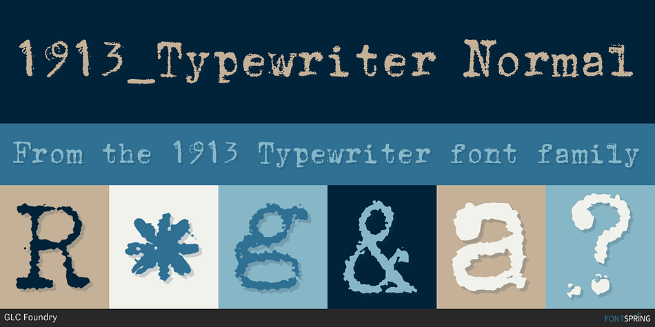 1913_Typewriter Normal Font