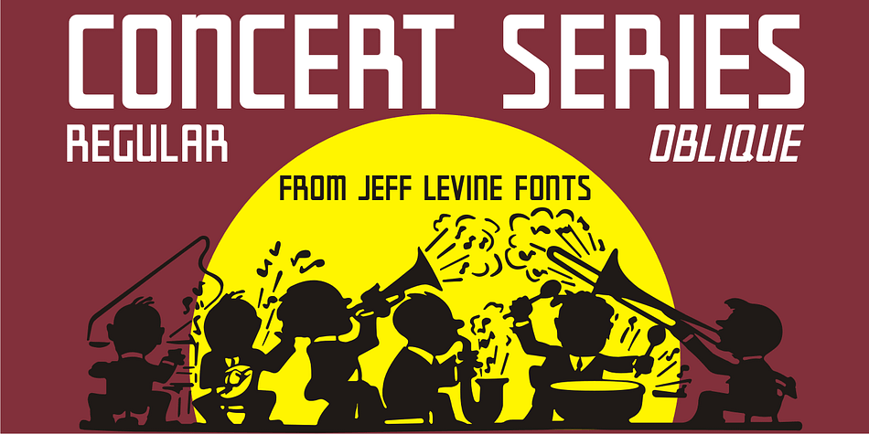 The design of Concert Series JNL is based on hand-lettering for a 1930s-era WPA (Works Progress Administration) poster for the Federal Music Project of New York City