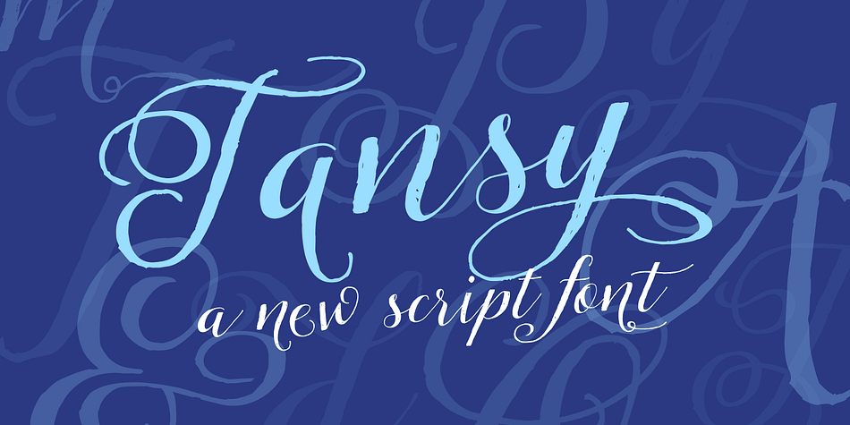 Tansy is an organic, modern and casual calligraphy font, made by hand.