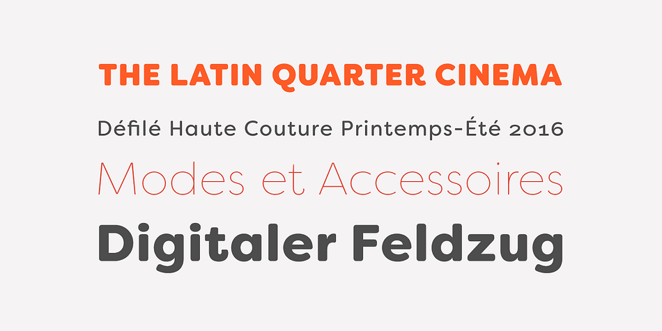 With its rounded terminaisons, this font family is also perfect for original titles and will give you future creations a nicely friendly aspect.