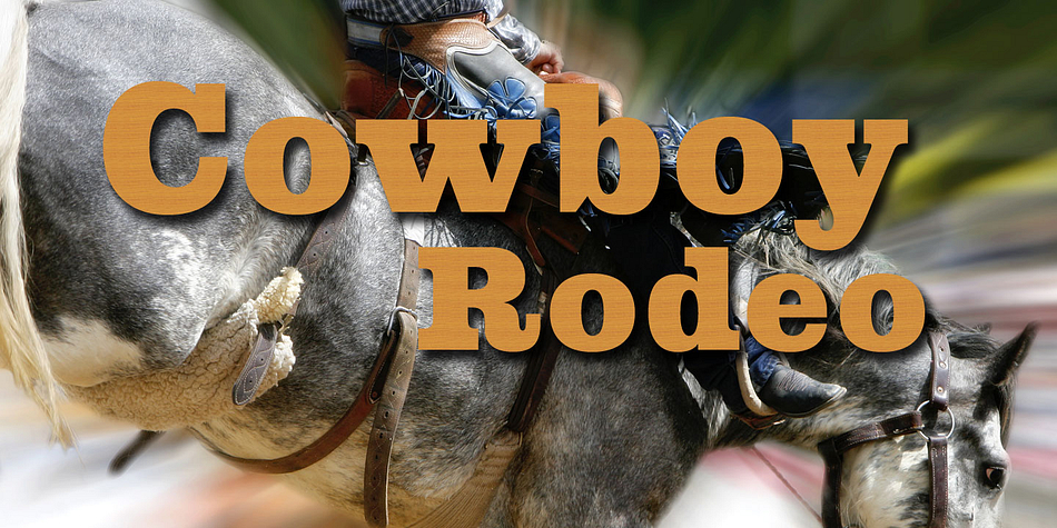 Displaying the beauty and characteristics of the Cowboy Rodeo font family.