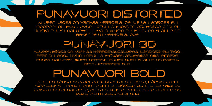 Emphasizing the popular Punavuori font family.