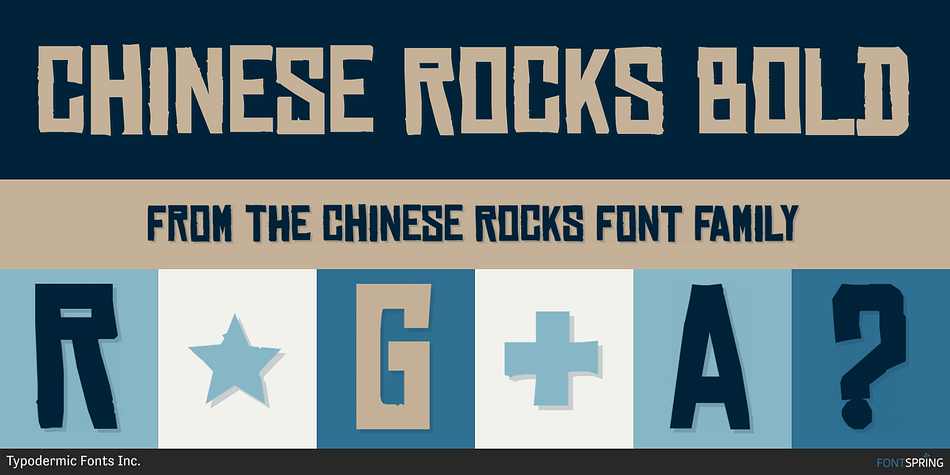 Chinese Rocks Bold Font
