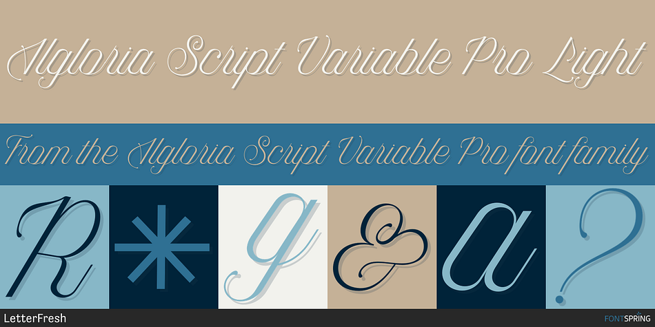 Algloria Script Variable Pro Light Font