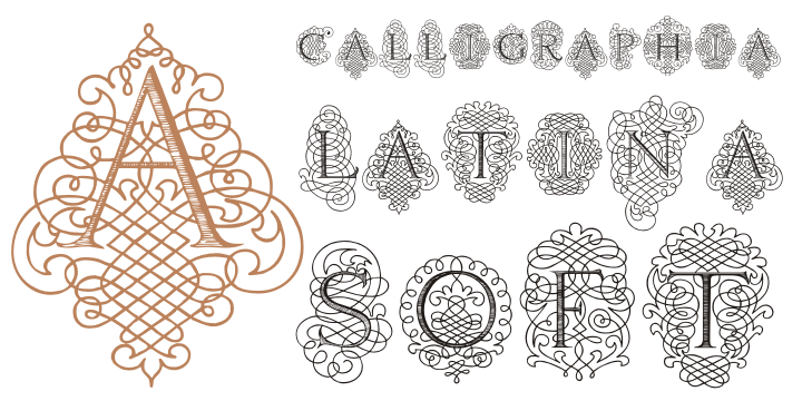 Highlighting the CalligraphiaLatina Soft font family.