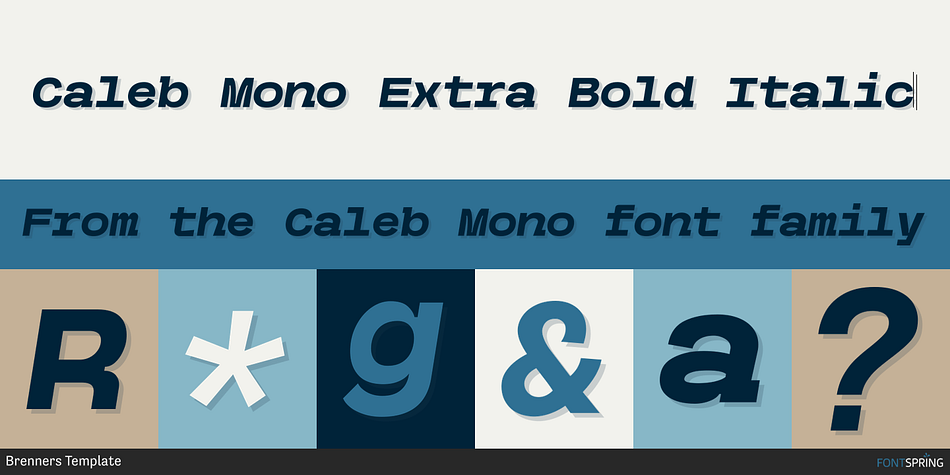 Caleb Mono Extra Bold Italic Font
