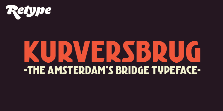 Displaying the beauty and characteristics of the Kurversbrug font family.