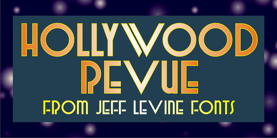 Hollywood Revue JNL gets its design inspiration and name from a vintage movie poster for “The Hollywood Revue of 1929”.