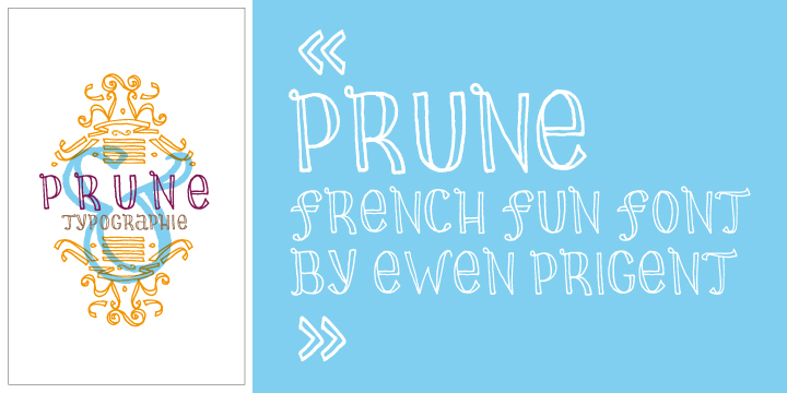 Highlighting the Prune font family.