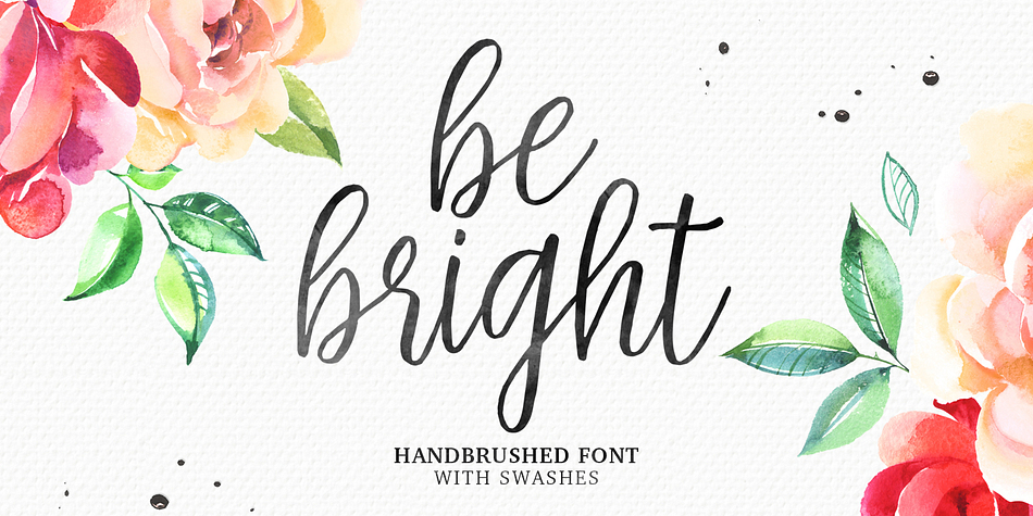 Be Bright is a sweet elegant handbrushed calligraphy font.