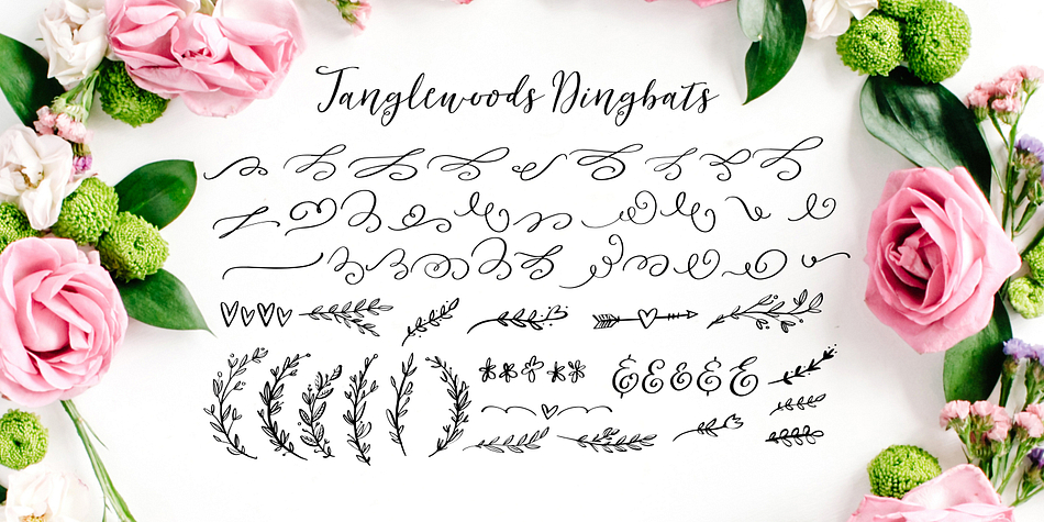 Tanglewoods font family sample image.