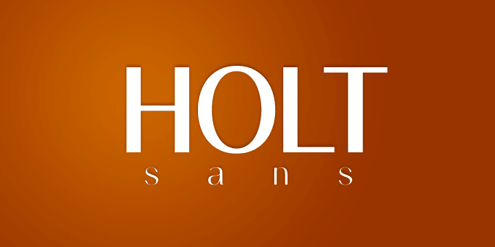 Holt is a sans serif font that works best at larger sizes and display.