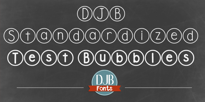 Displaying the beauty and characteristics of the DJB Standardized Test font family.
