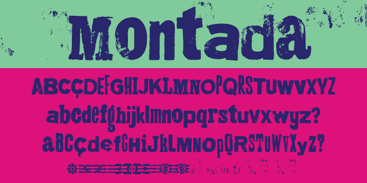 Displaying the beauty and characteristics of the Montada font family.