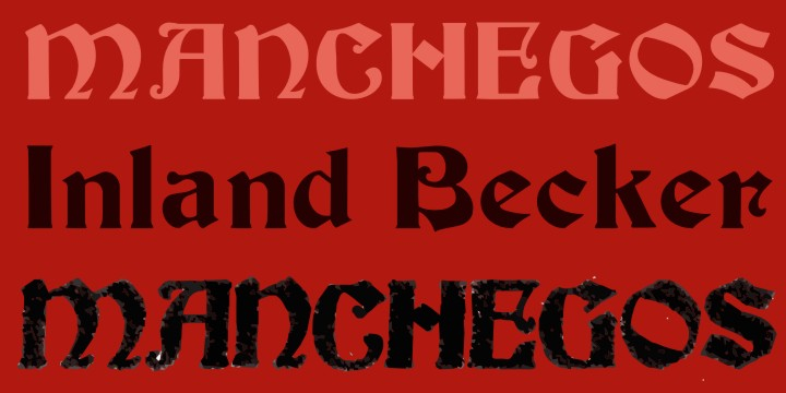 Highlighting the InlandBecker font family.