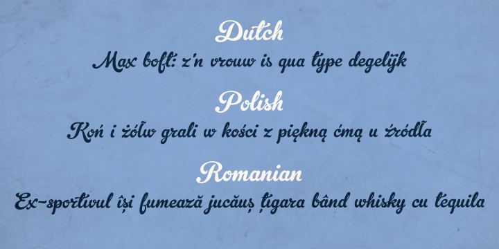The power of OpenType is used with precision in the Contextual Alternate feature to make sure letters connect seamlessly, t