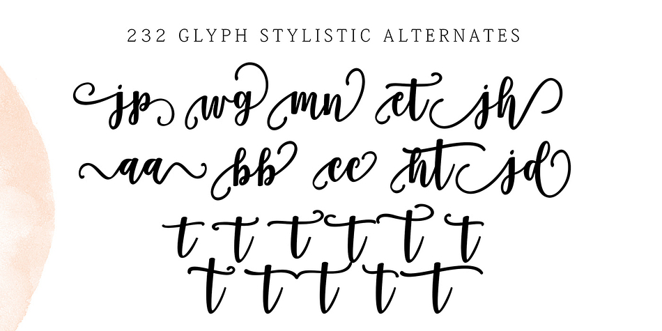 The font includes 573 glyphs and will make it easy to design the most amazing designs.