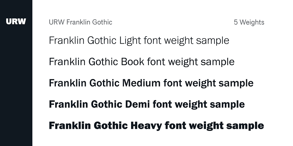 URW Franklin Gothic Family by URW Type Foundry - Fontspring