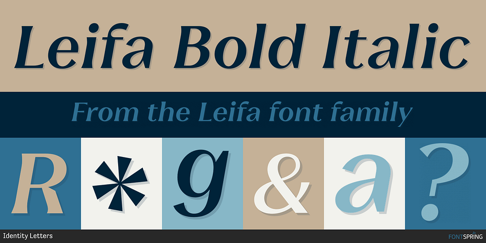 Leifa Bold Italic Font