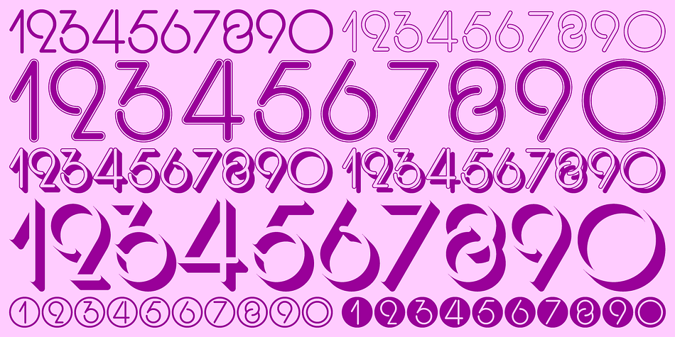 Display Digits font family sample image.