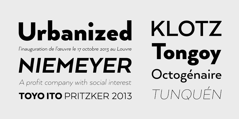 Since the experimentation from the Bauhaus through modern sans history we looked for a new mix to construct a rational geometric typeface with humanist proportions suitable for text layout and continuous reading.