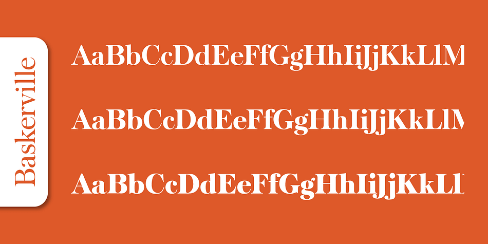 Emphasizing the popular Baskerville Serial font family.