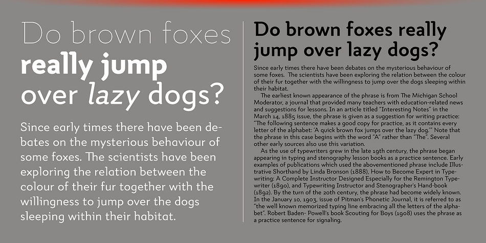 It is packed with OpenType features like ligatures, small caps, 6 sets of digits, 3 stylistic sets, superiors and inferiors, fractions, ordinals, respective punctuation varieties including all-cap punctuation, as well as language-specific alternates.