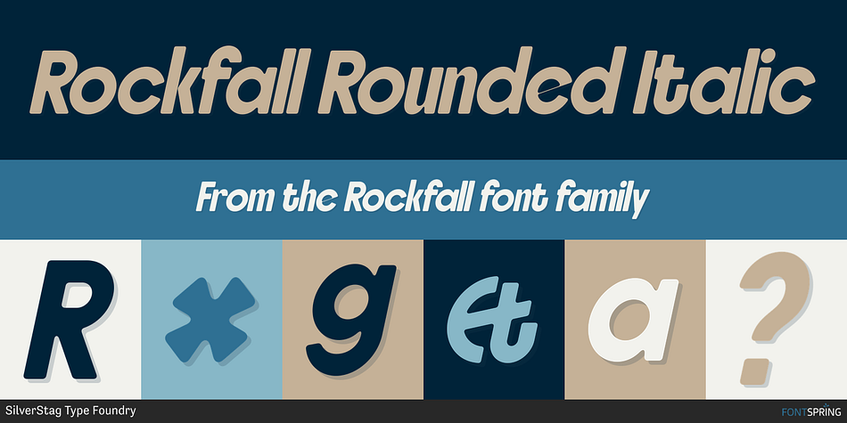 Rockfall Rounded Italic Font